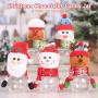 Christmas Candy Jar, Cute Colorful Elk/Santa/Snowman Clear Chocolates Jar Sweet Storage Bottlem, Gift for Children Kids