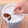Kitchen Storage Jar Seasoning Box Storage Bottles Set Salt Jar 4 Grid Food Storage Container Plastic Container Keep the Food Dry(S,White)