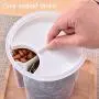 Kitchen Storage Jar Seasoning Box Storage Bottles Set Salt Jar 4 Grid Food Storage Container Plastic Container Keep the Food Dry(S,White)