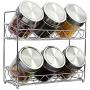 Kitchen glass storage jar set,Sealed cans seasoning box Seasoning jars Seven sets of tea storage bottle Configuration rack-B