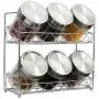 Kitchen glass storage jar set,Sealed cans seasoning box Seasoning jars Seven sets of tea storage bottle Configuration rack-B