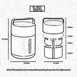 Food flask Leak Proof Insulated Stainless Steel Food Jar Food Storage Bento Box Hot with Handles for Picnic Outdoors