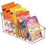 iDesign Plastic Storage Organizer Bin with Handles for Kitchen, Fridge, Freezer, Pantry, and Cabinet Organization, BPA-Free, 10.5" x 5" x 5", Clear