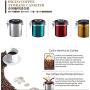 Hochwertige Edelstahl-Kaffeebrühte mit Vakuumversiegelung – für besseren Geschmack, entlüftet CO2-Gas, 500g/16oz, Blau