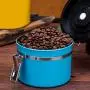 joyMerit Stainless Steel Airtight Canister with Co2 Vent Valve& Date Tracker Wheel and Locking Clamp for Kitchen, Coffee Ground Vault Jar, Blue, 27-ounce joyMerit Stainless Steel Airtight Canister with Co2 Vent Valve& Date Tracker Wheel and Locking Clamp for Kitchen, Coffee Ground Vault Jar, Blue, 27-ounce