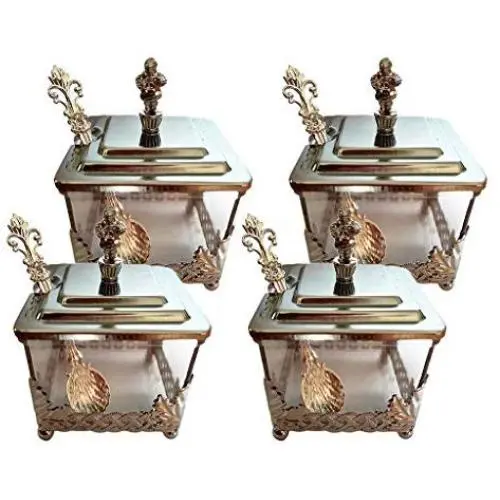 4PCS Lebensmittelbehälter von VANKOA, Lebensmittelbehälter mit Deckel und Löffel für Mehl, Zucker, Backzutaten – Küche & Speisekammer Großpackungs-Aufbewahrungsaccessoires
