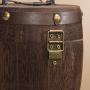 Sdoveb Wooden Barrel Canister Storage Caddy for Tea Leaf Flour Coffee Bean (Khaki)
