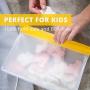 Keeper Reusable Snack Bags (Set of 5) - Reusable Sandwich Bags For Kids. Premium Reusable Lunch Bags For Women. Reusable Ziplock Food Storage Bag Keeps Food Fresh. Lunch Baggies are Freezer Safe