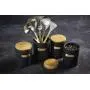 masterclass Master Class Stoneware and Brass Effect Coffee Canister with Airtight Bamboo Lid, 1 L (1.75 pt) ? Black, 11.1 x 11.1 x 14.5 cm masterclass Master Class Stoneware and Brass Effect Coffee Canister with Airtight Bamboo Lid, 1 L (1.75 pt) ? Black, 11.1 x 11.1 x 14.5 cm