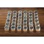 Stainless Steel Magnetic Spice Jars - Bonus Measuring Spoon Set - Airtight Kitchen Storage Containers - Stack on Fridge to Save Counter & Cupboard Space (Set of 36 PCS - Gold)