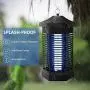 Piège à Insectes Électrique à Recharge Zapper Extérieur avec 5 Plaques Adhésives, Piège Électrique Anti-Moustiques Waterproof pour Jardin, Intérieur, Patio, Cuisine