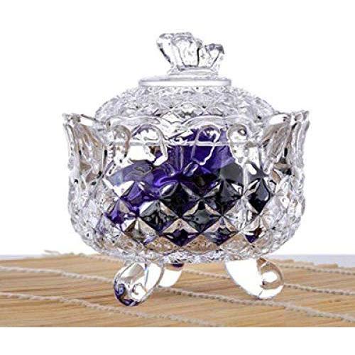 Yl Ly Crystal Candy Jar With Lid Crystal Clear Glass Candy Jar Fruit Creative Sugar Jar Storage Jar With Lid Biscuit Barrel Cookies Tin D Paragraph 1011Cm
