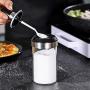keebgyy Glass Seasoning Bottle Spice Jars, Kitchen Salt Storage Box Combination Spoon And Lid Design For Home Restaurant