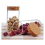 300ml/10oz Clear Glass Food Storage Jar with Cork Stopper - 1Pack Tightly Sealed Reusable Coffee Bean & Kitchen Container for Tea Dry Fruit Nuts Candy Seasoning