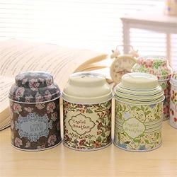 6Pcs/Lot Korean Pastoral Style Iron Storage Jar Multifunction Coffee Tea Candy Tin Container Vintage Small Floral Metal Can,Multi