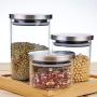 Tenrry Food Storage Lead-Free Glass Jar Containers and Complements for Kitchen Bottles Sealed Cans with Lid
