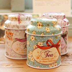 Storage Bottles Jars - 1pc Flower Design Metal Sugar Coffee Tea Tin Jar Container Random Color Candy Sealed Cans Box - Tin Tin Canister Storage Ceramic Jar Red Coffee Tea Can Metal Roman