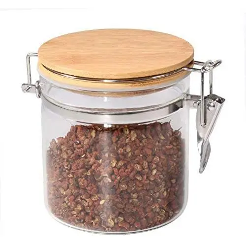 77L Food Storage Jar, 18.58 FL OZ (550 ML), Glass Food Storage Jar with Airtight Seal Bamboo Lid, Snap-Fit White Glass Food Storage Canister for Serving Tea, Coffee, Spice and More 77L Food Storage Jar, 18.58 FL OZ (550 ML), Glass Food Storage Jar with Airtight Seal Bamboo Lid, Snap-Fit White Glass Food Storage Canister for Serving Tea, Coffee, Spice and More