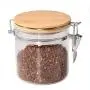 77L Food Storage Jar, 18.58 FL OZ (550 ML), Glass Food Storage Jar with Airtight Seal Bamboo Lid, Snap-Fit White Glass Food Storage Canister for Serving Tea, Coffee, Spice and More 77L Food Storage Jar, 18.58 FL OZ (550 ML), Glass Food Storage Jar with Airtight Seal Bamboo Lid, Snap-Fit White Glass Food Storage Canister for Serving Tea, Coffee, Spice and More