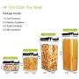 Airtight Food Storage Containers - MCIRCO 7 Pieces BPA Free Plastic Containers with Upgraded Durable Lids - for Kitchen Organization and Storage, Include 20 Labels, 1 Marker and 9 Measuring Tools
