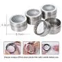 Magnetic Spice Tins Set with Clear Top Lid, 12 PCS Stainless Steel Multi-Purpose Round Storage Containers Jars with Sift and Pour, Magnetically Stick on Refrigerator and Grill Magnetic Spice Tins Set with Clear Top Lid, 12 PCS Stainless Steel Multi-Purpose Round Storage Containers Jars with Sift and Pour, Magnetically Stick on Refrigerator and Grill