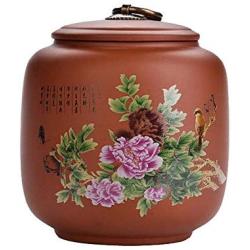 Koala Superstore Purple Clay Loose Tea Tin/Tea Storage/Tea Caddy/Tea Canister Tea Storage Container Tins Jar with Airtight Lid, Beautiful Flowers, 750ml