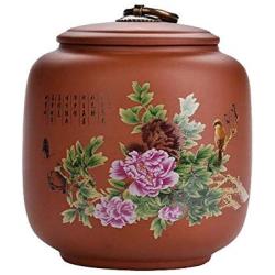 Koala Superstore Purple Clay Loose Tea Tin/Tea Storage/Tea Caddy/Tea Canister Tea Storage Container Tins Jar with Airtight Lid, Beautiful Flowers, 750ml