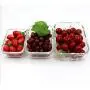 Bouteille de conservation des aliments de cuisine Airtight, Boîte de rangement pour fruits et légumes, Boîte de rangement multipoche 3 jeux, Adaptée au micro-ondes et au déjeuner.