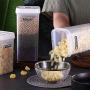 Transparent Plastic Storage Jars Kitchen Canisters Two Sizes Of Canned Sugar Coffee Biscuits Rice Baking Supplies 2Pcs