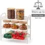 Étagère d'angle 3 niveaux, organiseur de comptoir en maille EZOWare pour ustensiles de cuisine, salle de bain, conserves, épices, bureau - Blanc Étagère d'angle 3 niveaux, organiseur de comptoir en maille EZOWare pour ustensiles de cuisine, salle de bain, conserves, épices, bureau - Blanc