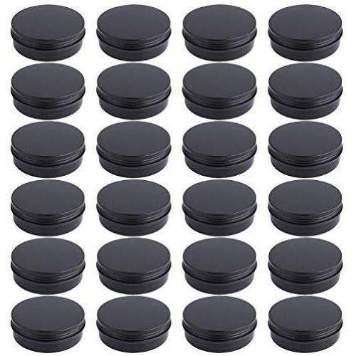 Foraineam 24 Pack 4 oz Screw Lid Round Tins Aluminum Empty Tins Metal Storage Tin Jars Spice Containers Travel Tin Cans 