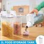 Qjoy PP Multifunctional Grain Sorage Tank, 2L Plastic Cereal Dispenser, Storage Box Kitchen Food Grain Rice Container