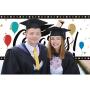 JUSTDOLIFE Graduation Banner Decorative Party Banner Wall Backdrop for Photography Prop