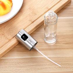 Rolin Roly Pressure Oil Sprayer Bottle Oil Dispenser Stainless Steel Food-Grade Glass Bottle for Kitchen Cooking Bread Baking BBQ Oil Mister Pump (No scale)