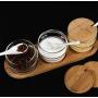 CSPFAIRY Kitchen Seasoning Jar with Cover and Serving Spoons Spice Box Seasoning Bottle Suitable for Every Family