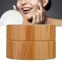 Leere Bambus Lippenstiftdosen, Nachfüllbare Lippenbalsam- oder Lippengloss-Tubes, Handgemachte Gesichtspflege-Löffel Kosmetikbehälter-Gläser Make-up-Werkzeug-Set