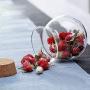 Sealed Glass Jars Borosilicate Heat Resistant Transparent Glass Storage Jars Flower Tea Dried Fruit Nuts Cans,240Ml 2Pcs