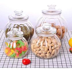 YTF-Glass sealed cans, large transparent household candy storage cans, melon snacks storage cans