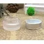 3 bocaux en verre transparent opalescent de 30ml/1oz avec couvercle argenté et revêtement intérieur - récipient vide pour crème, baume à lèvres, lotion - étui de transport portable. 3 bocaux en verre transparent opalescent de 30ml/1oz avec couvercle argenté et revêtement intérieur - récipient vide pour crème, baume à lèvres, lotion - étui de transport portable.