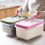 Kitchen Food Storage Jar Airtight Food Storage Plastic Transparent Cereal Storage Container with Airtight Lids, BPA Free & Food Grade Plastic, Keeping The Foods Dry and Fresh, Saving Space In The Kitc