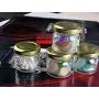 3pcs 25ml Mini Clear Glass Airtight Canister Travel Storage Bottles Jar Pot Containers