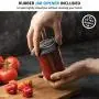 Bouteilles en verre Mason à large goulot (16 oz/Pint capacité) - 12 unités. Avec couvercles étanches et anneaux - Pour la mise en conserve, la fermentation, le confit, la congélation - Décoration de bocaux. Sûr micro-ondes et lave-vaisselle. + Ouvre-bocau Bouteilles en verre Mason à large goulot (16 oz/Pint capacité) - 12 unités. Avec couvercles étanches et anneaux - Pour la mise en conserve, la fermentation, le confit, la congélation - Décoration de bocaux. Sûr micro-ondes et lave-vaisselle. + Ouvre-bocau