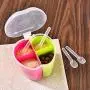 Plastik Gewürz-Aufbewahrungskrüger Küchen Organizer mit abnehmbarer Pfeffer- und Gewürzsätze mit Löffel, Apfelfarbe