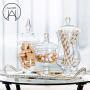 | Storage Bottles & Jars | High|Foot Glass Bottle Flower tea Storage food Bottles and jars for storage candy cans storage Bottles Transparent Glass jars | by HUDITOOLS | 1 PCs