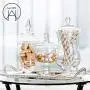 | Storage Bottles & Jars | High|Foot Glass Bottle Flower tea Storage food Bottles and jars for storage candy cans storage Bottles Transparent Glass jars | by HUDITOOLS | 1 PCs