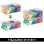 Organisateur en plastique transparent mDesign - 2 Lot - Pour Sachets de Thé, Tasses, Pods, Paquets, Accessoires pour Condiments. Organisateur en plastique transparent mDesign - 2 Lot - Pour Sachets de Thé, Tasses, Pods, Paquets, Accessoires pour Condiments.