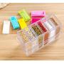 JUSTDOLIFE Spice Shaker Cute Seasoning Bottle Jar Plastic Storage Container with Tray Sets 6Pcs