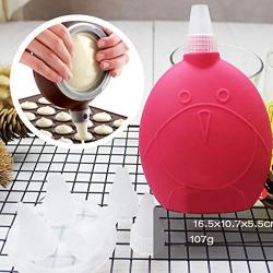 JUSTDOLIFE Squeeze Bottle Cake Decorating Tool Silicone Decorating Bottle with 6 Piping Tips Kitchen Accessary