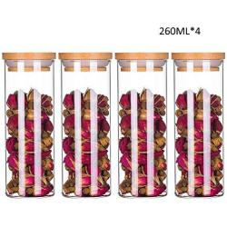 Glass Sealed Jars, Kitchen Household Grain Storage Tanks, A Pack Of 4