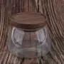 dailymall Food Storage Jar Canister With Walnut Wooden Lid For Tea Coffee Spice - 500ML